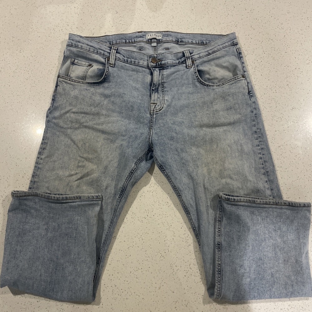 Tecovas Standard Jean Light Blue Made In USA 40x30 Light Wash Western Wear Ranch